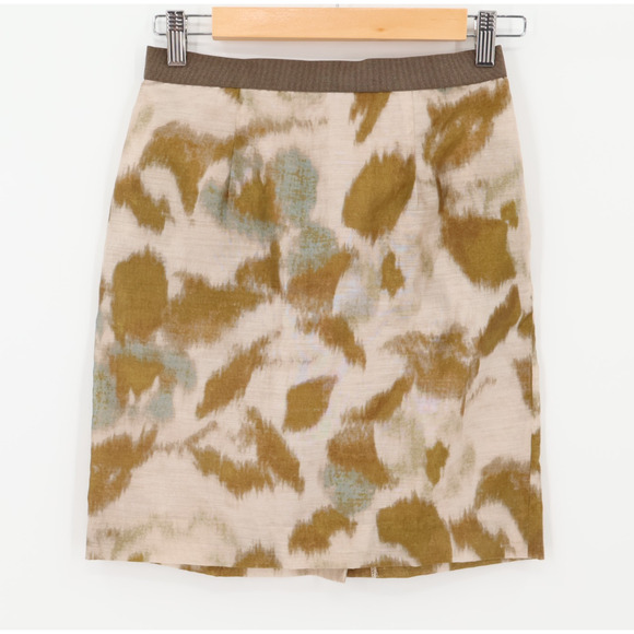 Ann Taylor LOFT Mini Skirt Abstract Petite Urban‎ Office Siren Pencil Size 0P - Picture 1 of 9